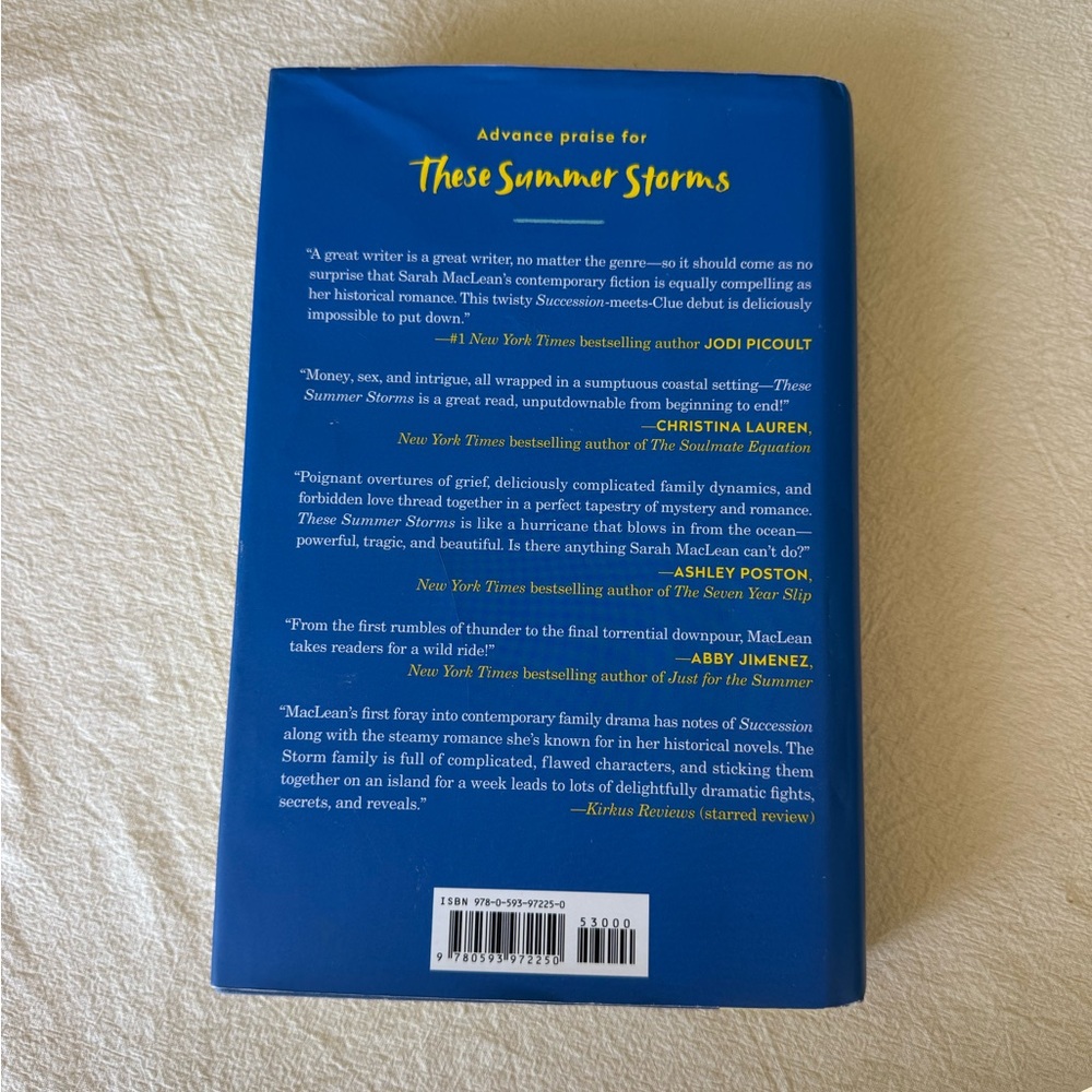 These Summer Storms by Sarah MacLean hardcover book - Picture 2 of 2